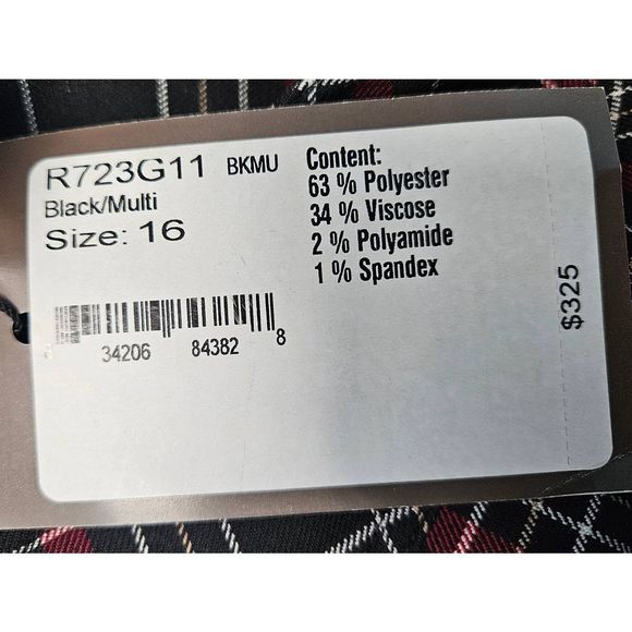 St. John Red Plaid Skort New With Tags size 16 Womens Skirt Golf - Picture 7 of 9